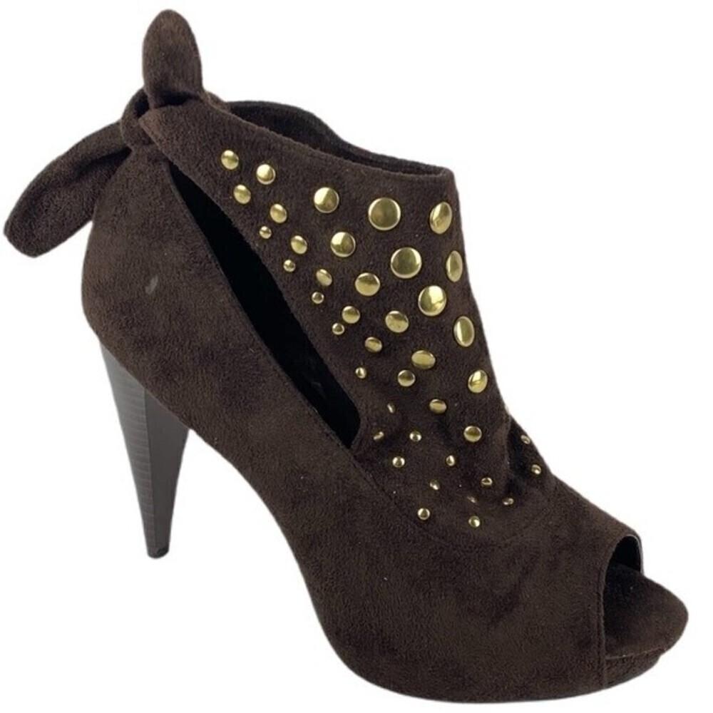 Herstyle Women's Bootie Heels Brown Size 8
